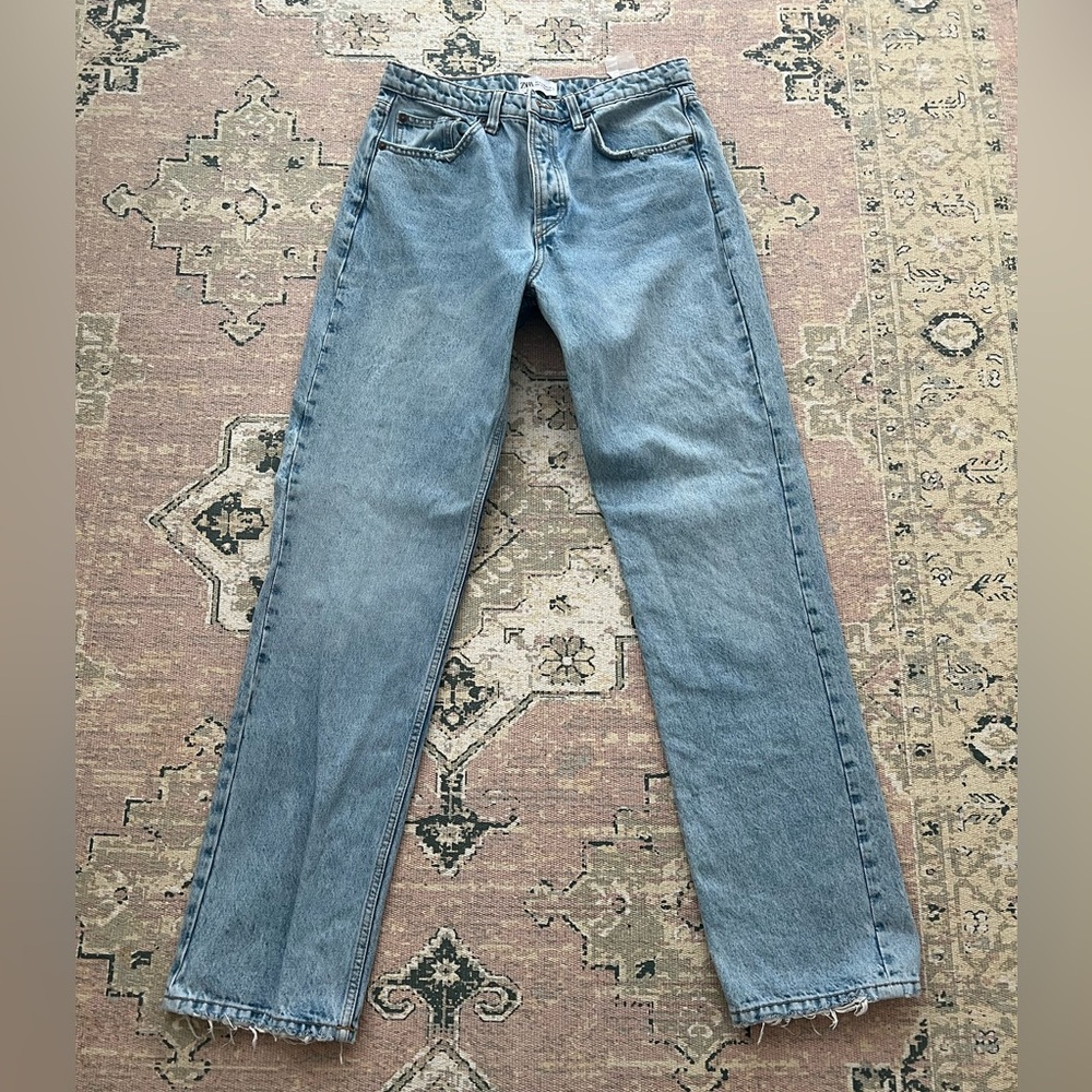 Zara Oversized Straight Leg Jeans